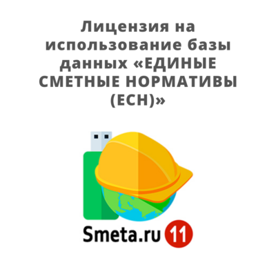 Лицензия на использование базы данных “ЕДИНЫЕ СМЕТНЫЕ НОРМАТИВЫ (ЕСН)”, включающей Базу данных “ГОСУДАРСТВЕННЫЕ СМЕТНЫЕ НОРМАТИВЫ (ГЭСН, ФЕР) 2017” на каждое рабочее место